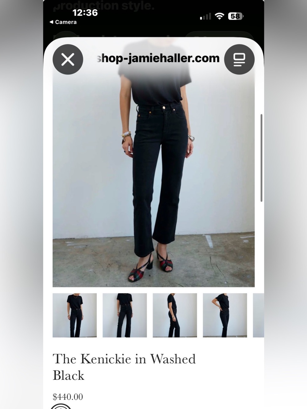 Jamie Haller The Kenickie Washed Black sz 30